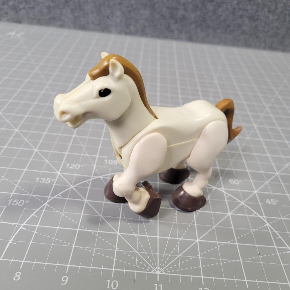 Vintage 1979 Fisher-Price Horse Figurine‎ Brown Mane Tail Hong Kong Toy Figure